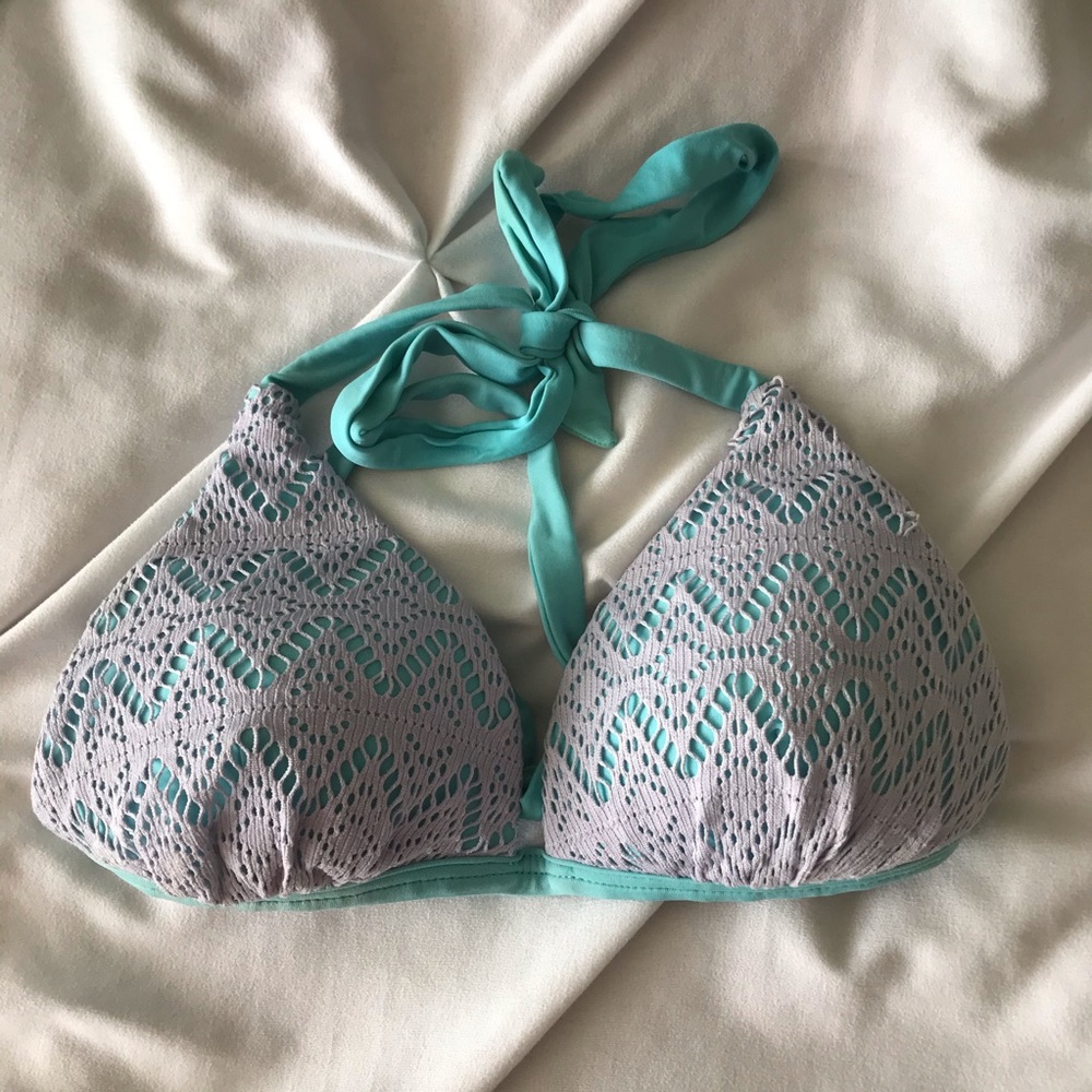 Lavender Push Up Lacey Bikini Top